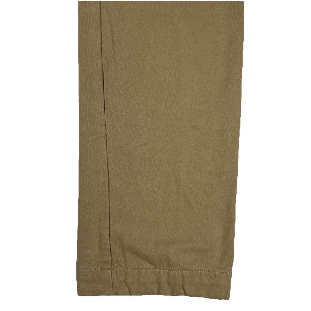 Eddie Bauer Mens 34x32 Flannel Lined Beige Chino Pants‎ Cotton Casual Preppy